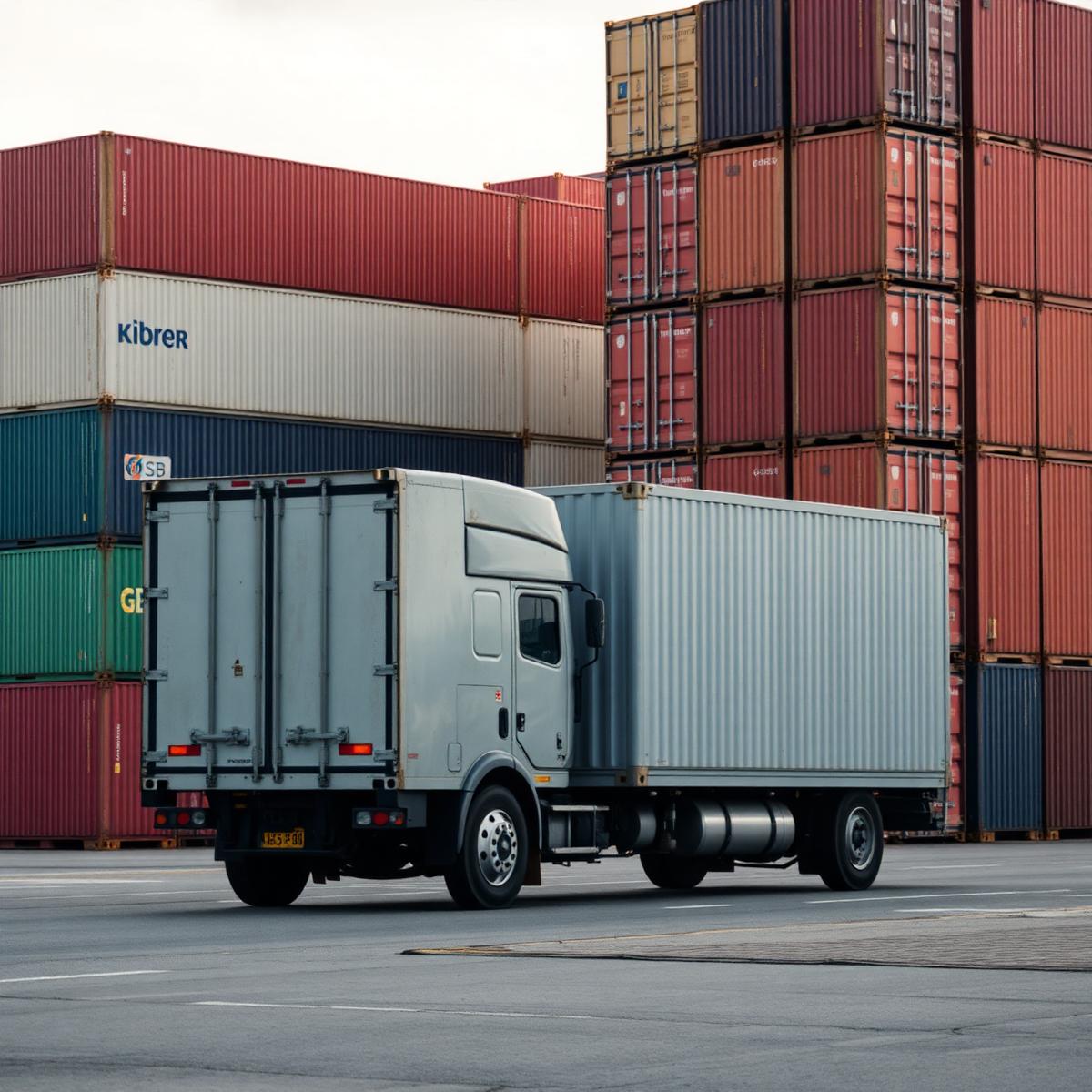 Logistics truck and containers
